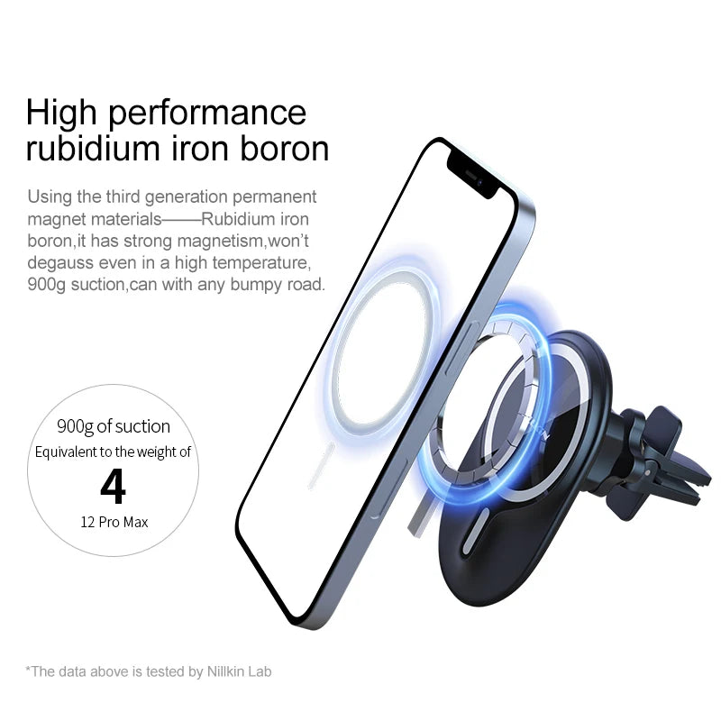 Sleek Dynamics CarbonShield AutoGrip – Magnetic Car Mount for iPhone and Samsung Galaxy