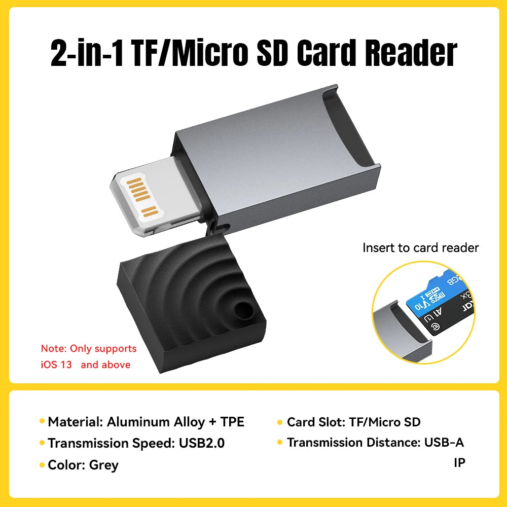 Essager 2 in 1 USB Card Reader USB To Micro SD TF Card Reader for Computer Laptop Accessories Smart Card Reader SD Card Reader