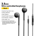 Essager 3.5mm Wired Headphones In Ear Headset Wired Earphones with Microphone Stereo Earbuds Sports In-line Control For Phones