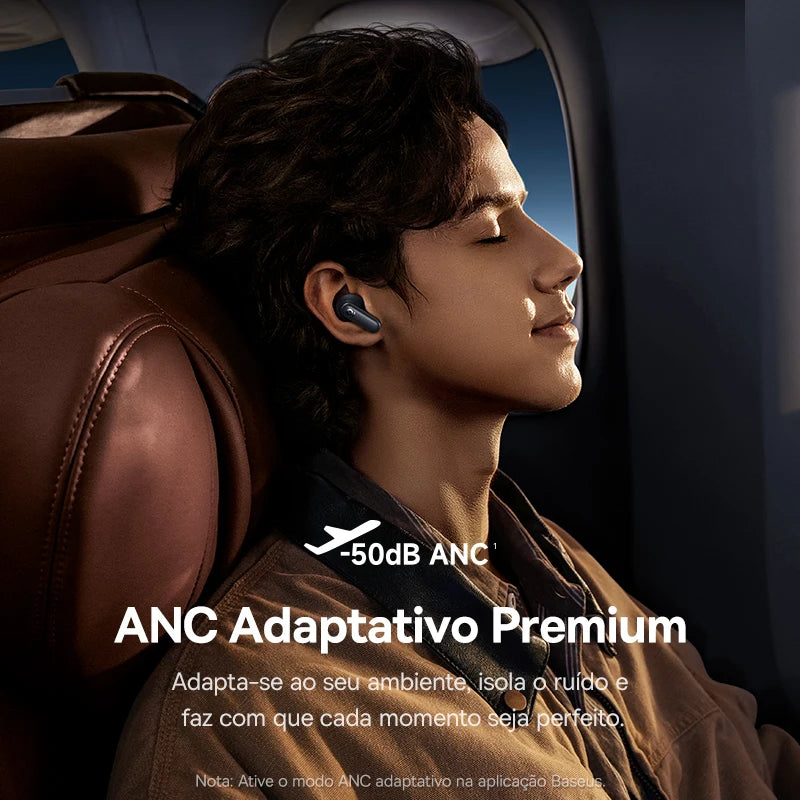 Baseus Inspire XP1 Adaptive ANC Wireless Earbuds Bluetooth 6.1 LDAC Hi-Res Dolby Audio 6 Mic ENC Wireless Earphone Sound by Bose