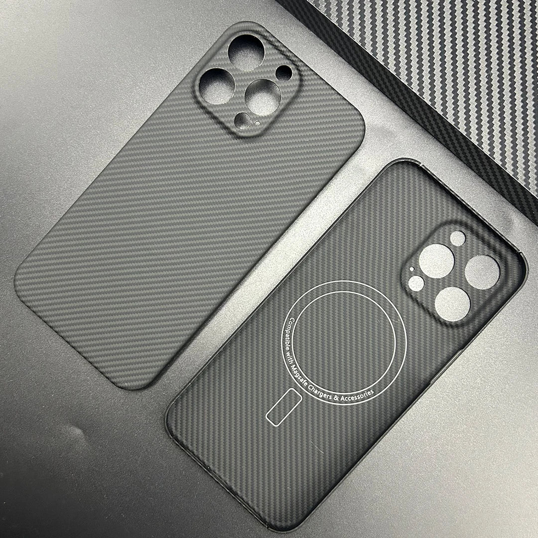 Sleek Dynamics – Aramid Carbon Fiber MagSafe Case for iPhone 17/16/15/14 Ultra-Slim