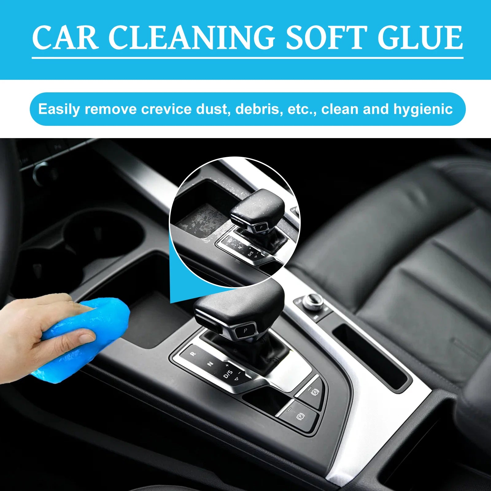 Super Car Cleaning Gel Multiuse Reusable Dirt Cleaner Gel Keyboard Laptop Auto Interior Dust  Dirt Remover Gel Cleaning Tools 70g