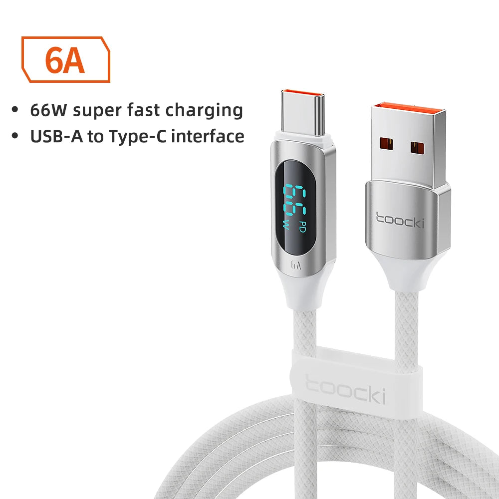 Sleek Dynamics – 100W USB-C Cable with Display for MacBook, iPad and Android