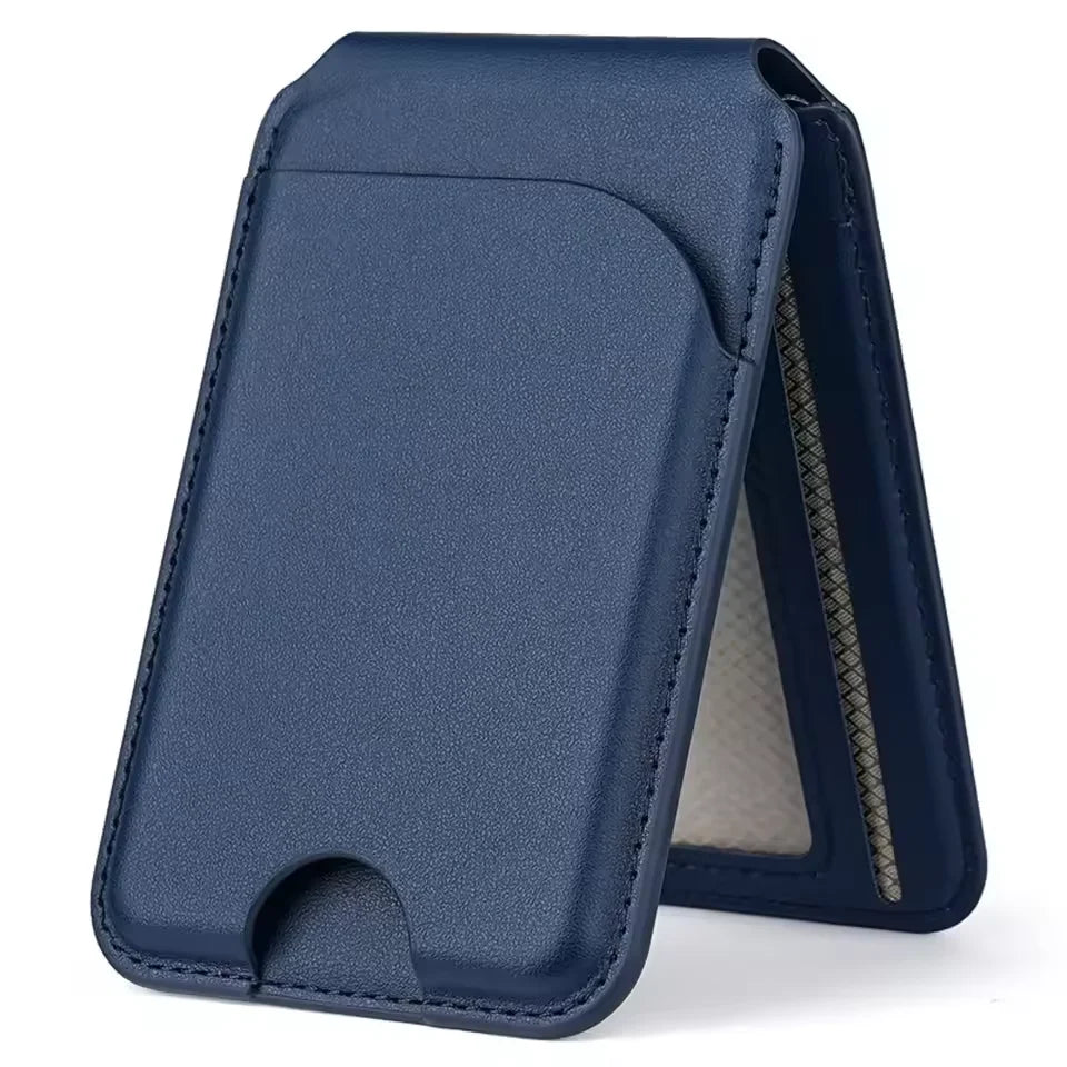 Sleek Dynamics – 2-in-1 MagSafe Leather Wallet with Stand for iPhone 16/15/14/13/12