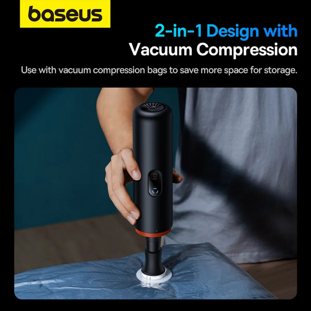 Baseus A5 Cordless Car Vacuum & Blower — 16,000Pa Suction, HEPA Filter