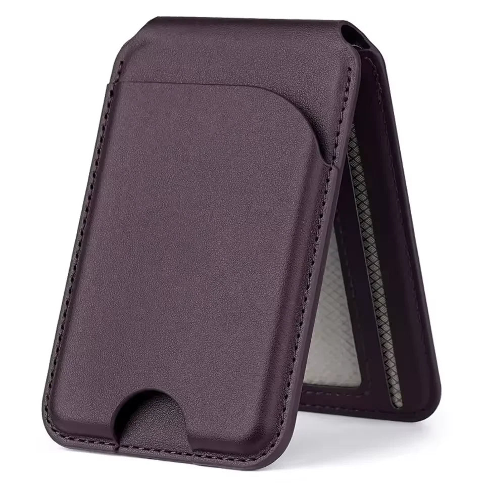 Sleek Dynamics – 2-in-1 MagSafe Leather Wallet with Stand for iPhone 16/15/14/13/12