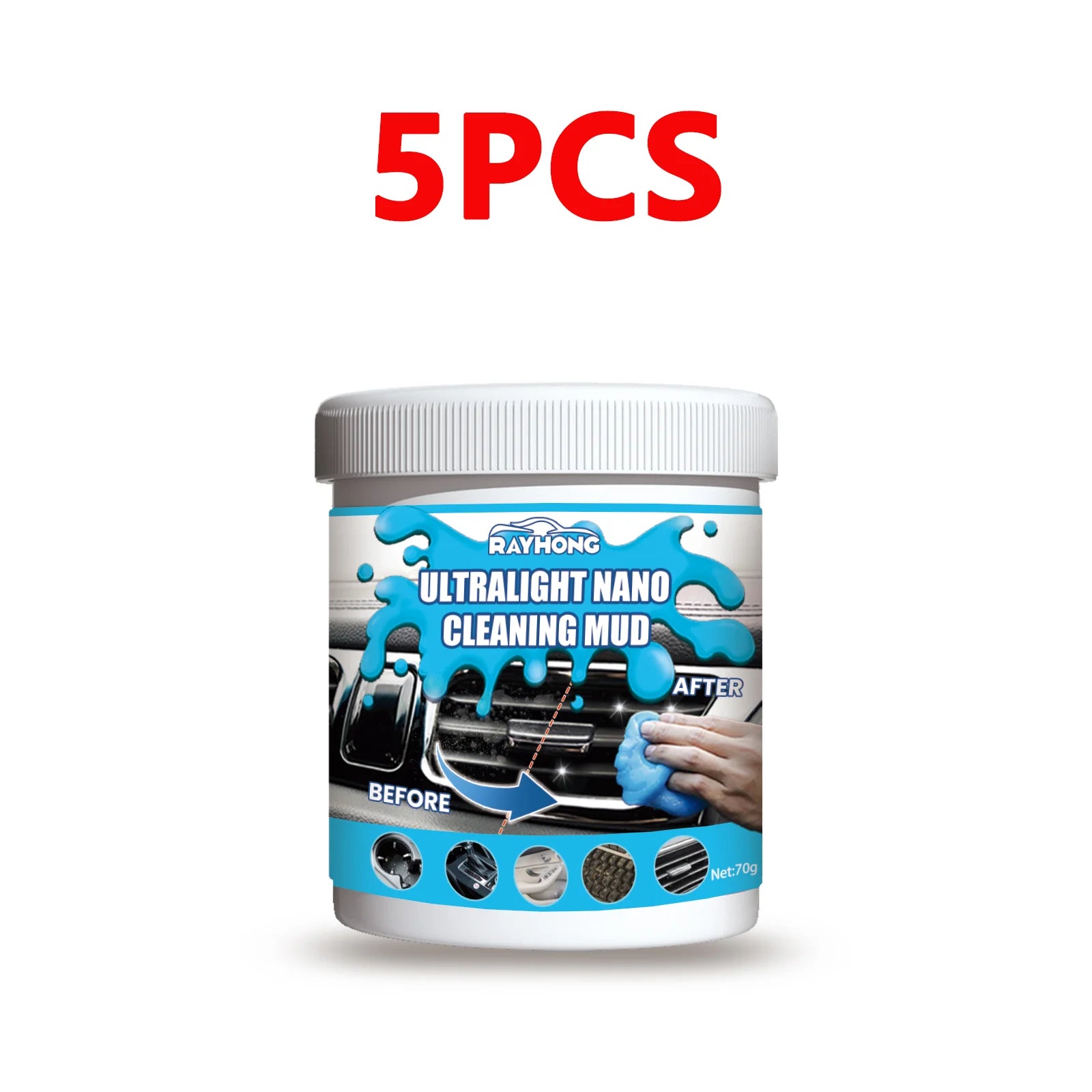 Multi-Use Cleaning Gel — Car Interior, Keyboard & Tech Cleaner (70g)
