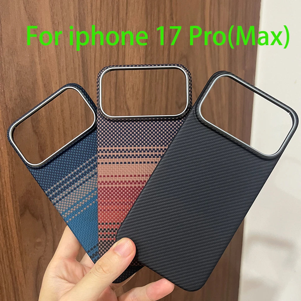 Sleek Dynamics – Aramid Carbon Fiber MagSafe Case for iPhone 17/16/15/14 Ultra-Slim