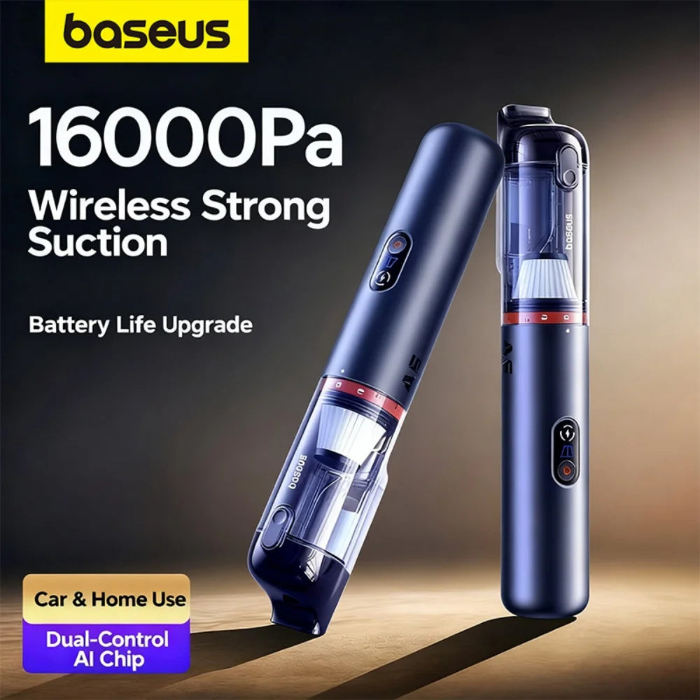 Baseus A5 Cordless Car Vacuum & Blower — 16,000Pa Suction, HEPA Filter