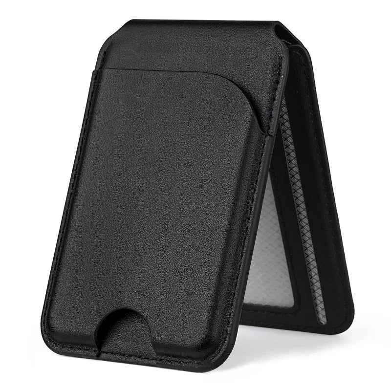 Sleek Dynamics – 2-in-1 MagSafe Leather Wallet with Stand for iPhone 16/15/14/13/12