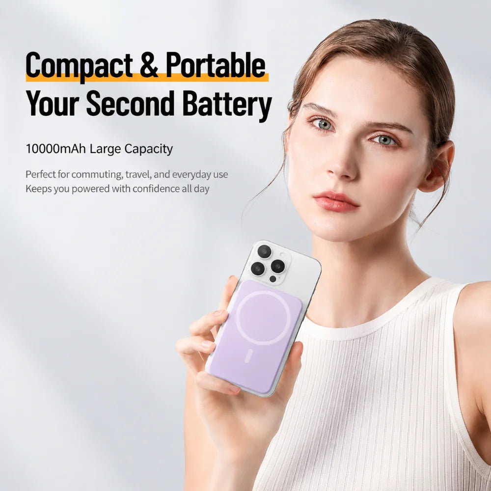 Sleek Dynamics – Magnetic Power Bank 10000mAh 15W for iPhone 16/15/14/13/12 MagSafe
