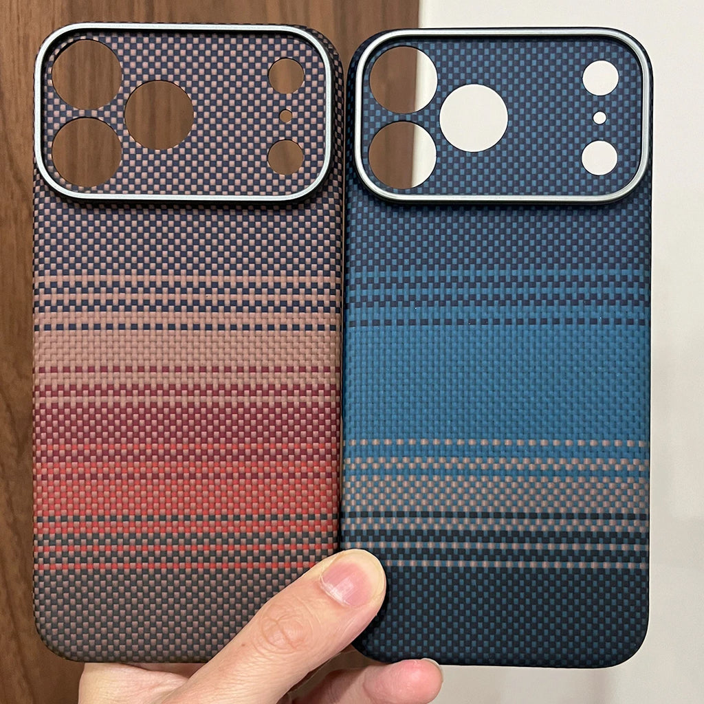 Sleek Dynamics – Aramid Carbon Fiber MagSafe Case for iPhone 17/16/15/14 Ultra-Slim
