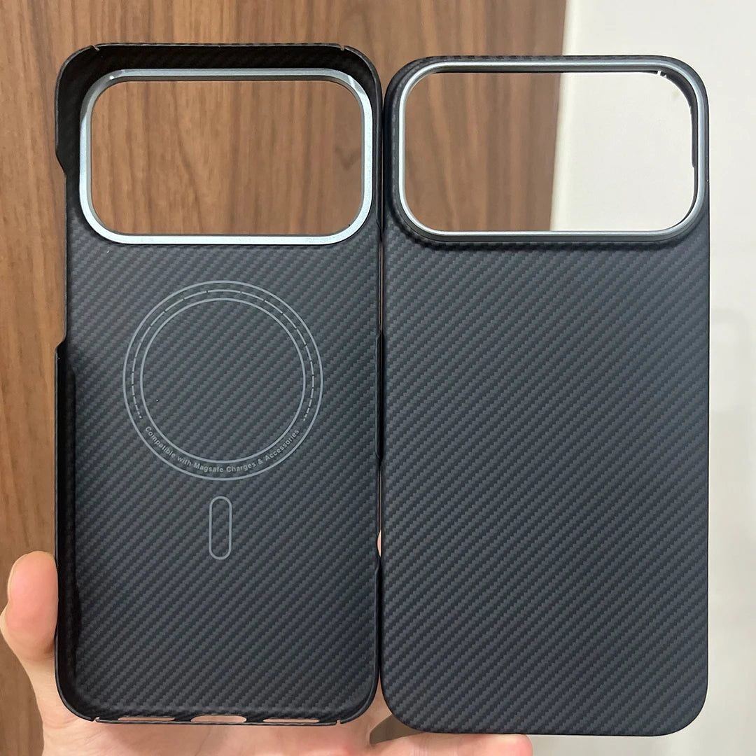 Sleek Dynamics – Aramid Carbon Fiber MagSafe Case for iPhone 17/16/15/14 Ultra-Slim