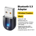 Essager USB Bluetooth Adapter Dongle Bluetooth 5.3 for PC Laptop Speaker Audio Receiver Wireless Mouse Keyboard USB Transmitter