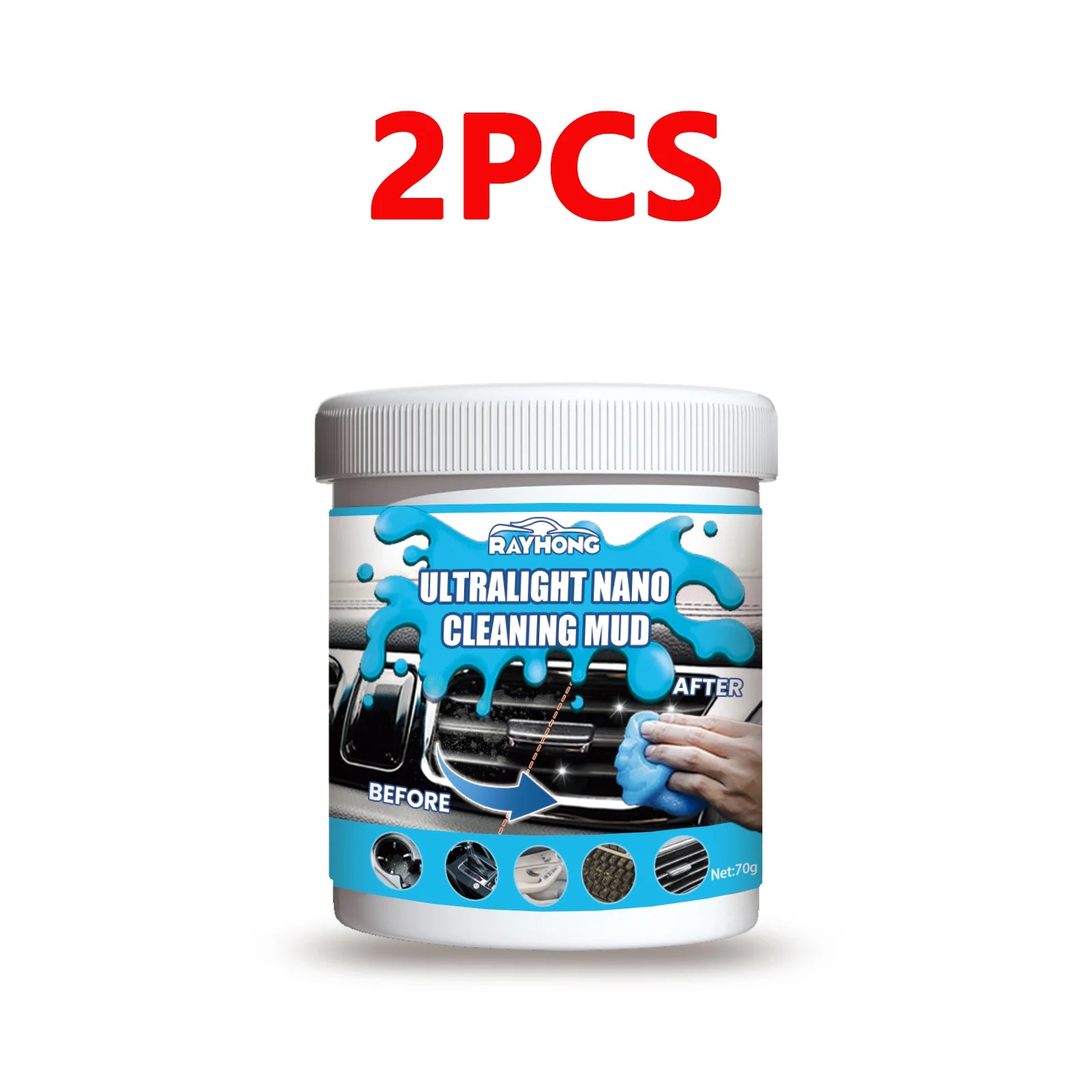 Multi-Use Cleaning Gel — Car Interior, Keyboard & Tech Cleaner (70g)