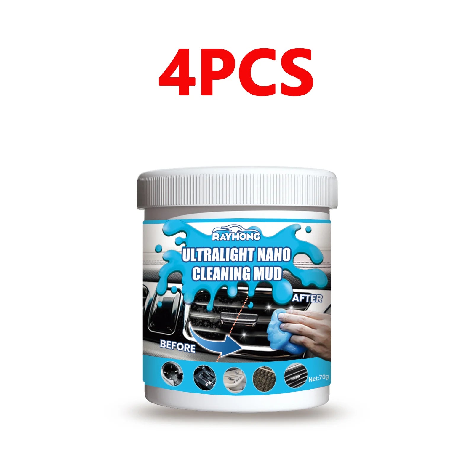 Multi-Use Cleaning Gel — Car Interior, Keyboard & Tech Cleaner (70g)