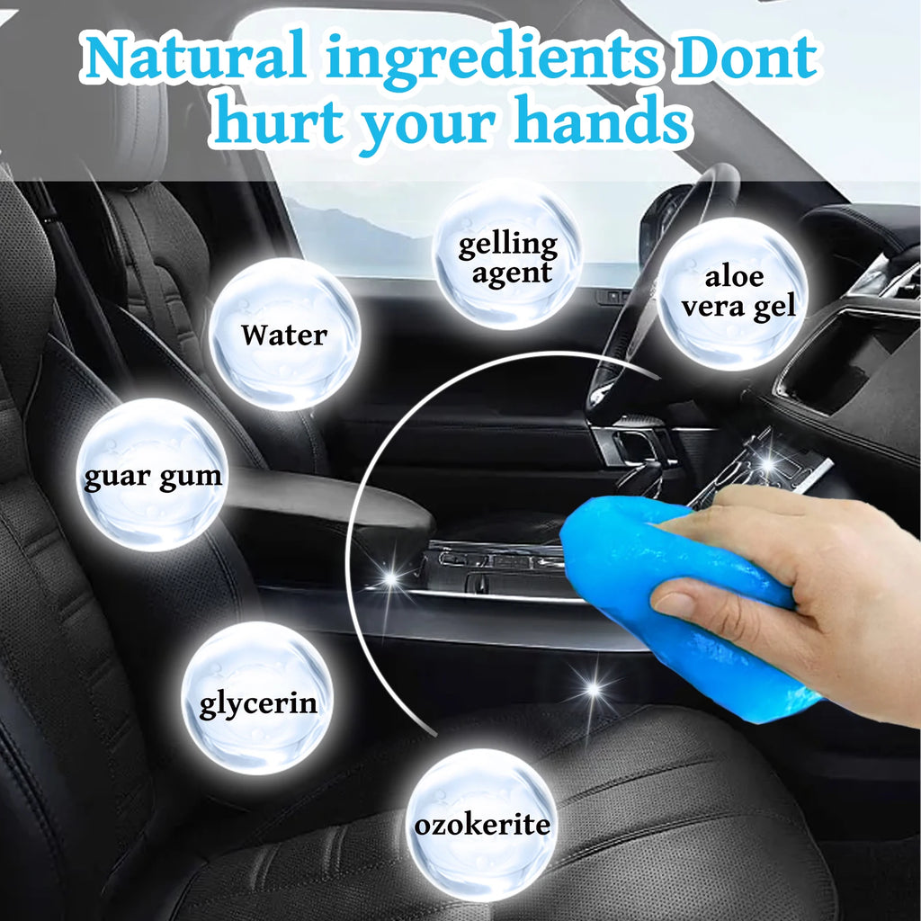 Super Car Cleaning Gel Multiuse Reusable Dirt Cleaner Gel Keyboard Laptop Auto Interior Dust  Dirt Remover Gel Cleaning Tools 70g