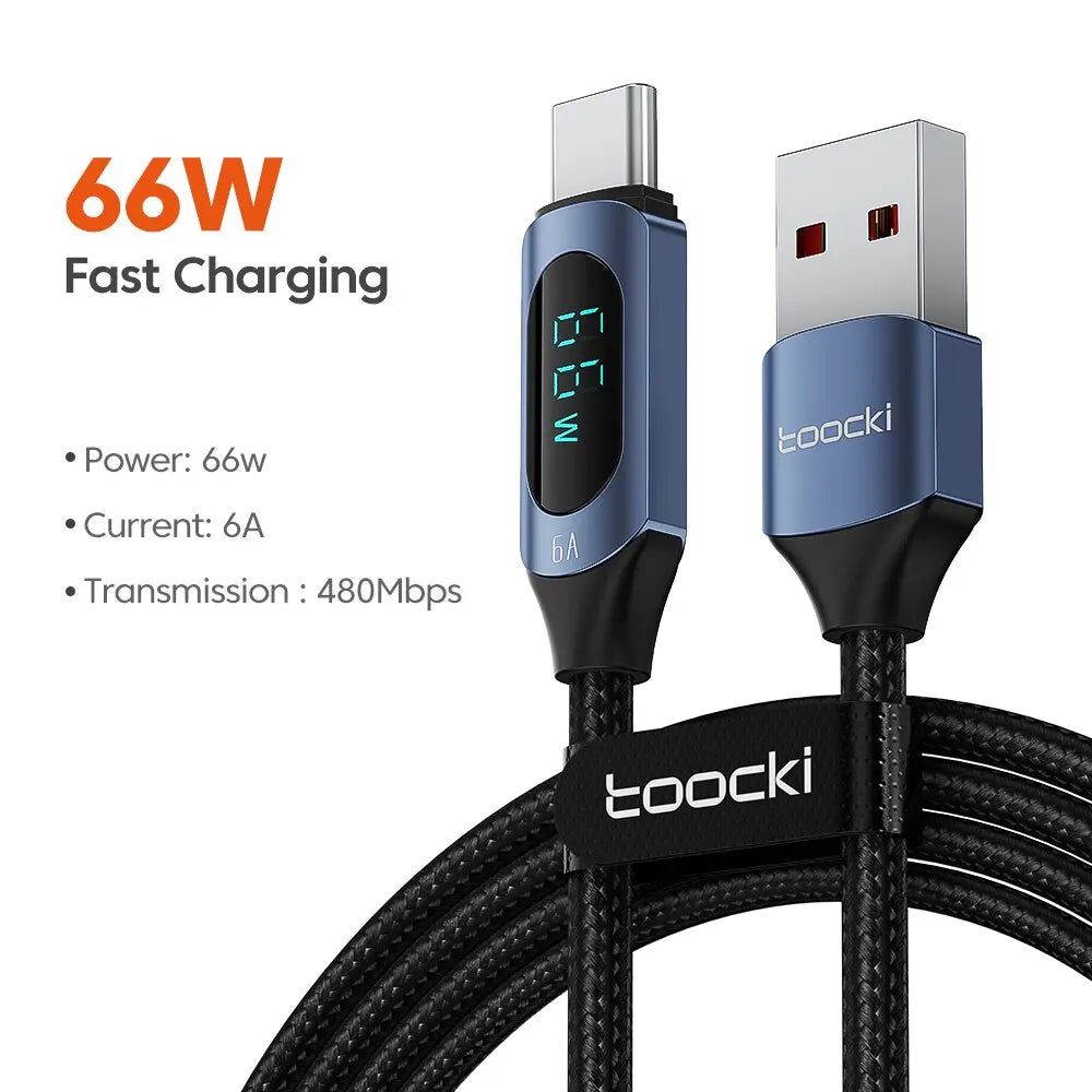 Sleek Dynamics – 100W USB-C Cable with Display for MacBook, iPad and Android