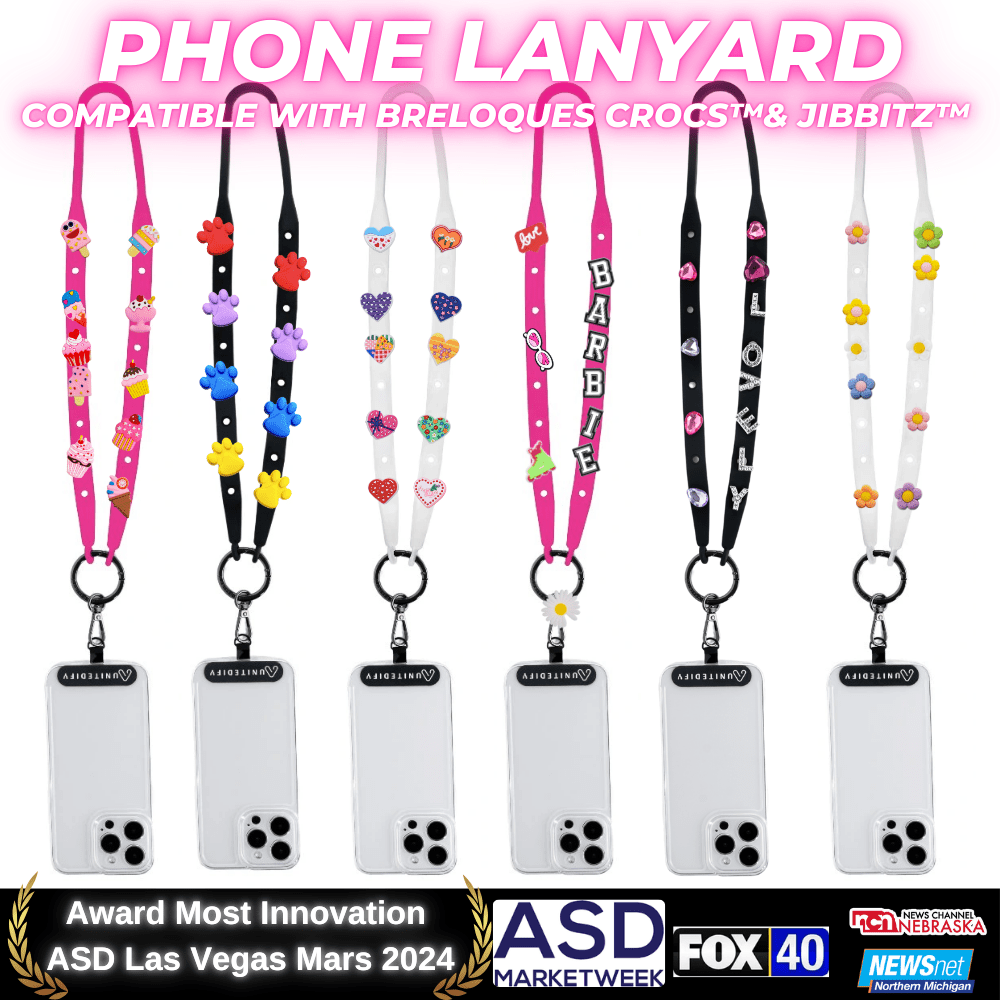Phone Lanyard with Charm Loop — Compatible with All Phone Cases