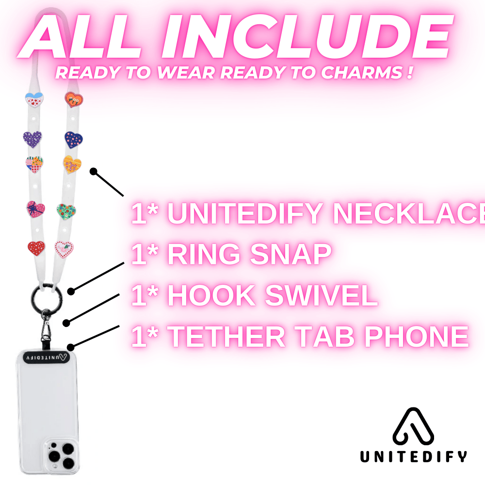 Phone Lanyard with Charm Loop — Compatible with All Phone Cases